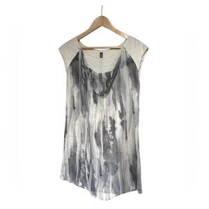 Mouse ji mulberry silk top tunic art grey beige black
